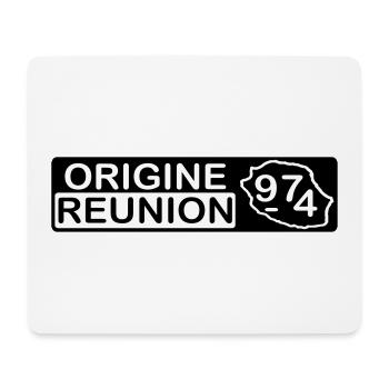 Origine Réunion 974 - v2 - Tapis de souris (format paysage) - blanc - Devant