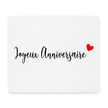1. 1 AN. 1er ANNIVERSAIRE. ANNIVERSAIRE 1 AN - Tapis de souris (format paysage) - blanc - Devant