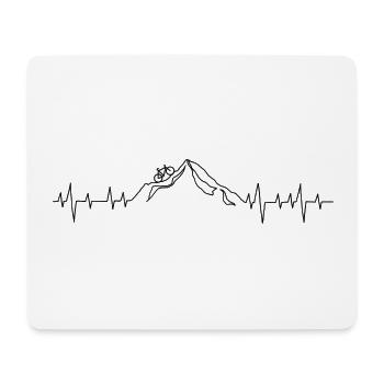 mountain bike - Mouse Pad (horizontal) - white - Front