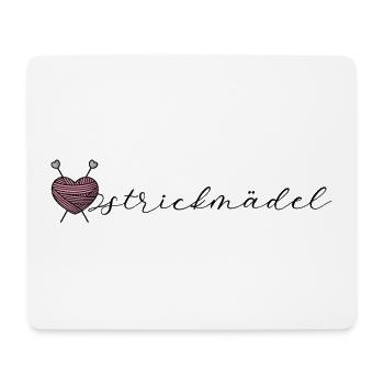 Stricken Frau Mädchen Strickmädel Geschenkidee - Mousepad (Querformat) - Weiß - Vorne