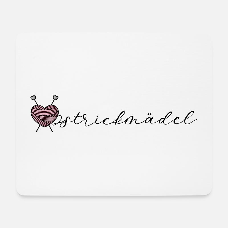Stricken Frau Mädchen Strickmädel Geschenkidee - Mousepad (Querformat) - Weiß