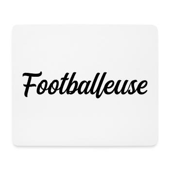 Footballeuse - Tapis de souris (format paysage) - blanc - Devant