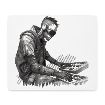 Keyboarder | Pianist | Musiker | Keyboardspieler - Mousepad (Querformat) - Weiß - Vorne