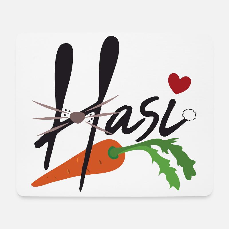 Hasi - Mousepad (Querformat) - Weiß