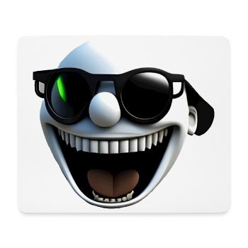 Lachendes Gesicht - Mousepad (Querformat) - Weiß - Vorne