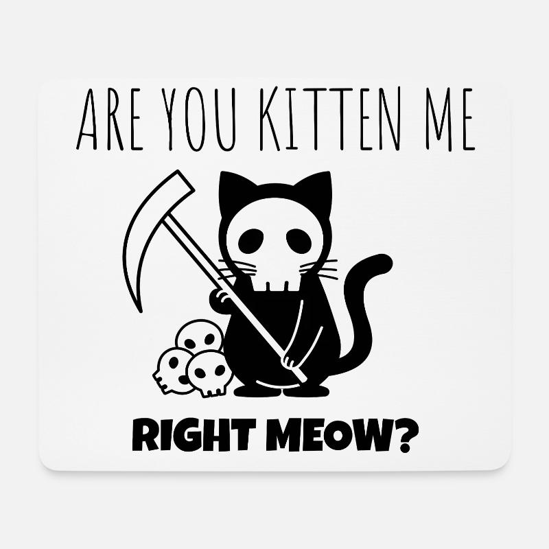 Lustige Katze - Mousepad (Querformat) - Weiß