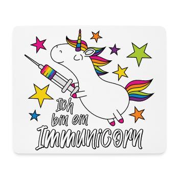 Vaccinated Unicorn I'm an Immunicorn - Mouse Pad (horizontal) - white - Front