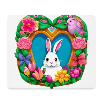 Bluem Osterhase - Mousepad (Querformat) - Weiß - Vorne