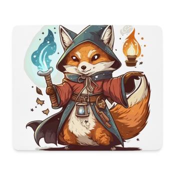 Magischer Fuchs - Mousepad (Querformat) - Weiß - Vorne