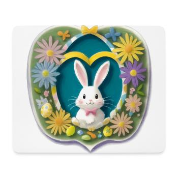 Easter Bunny Easter Motif - Mouse Pad (horizontal) - white - Front