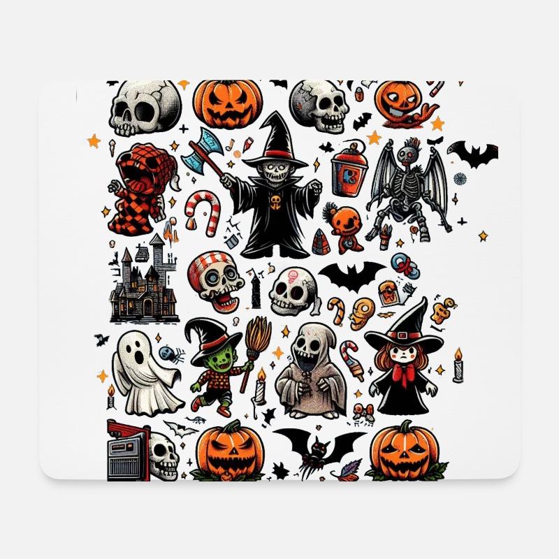 halloween - Mousepad (Querformat) - Weiß