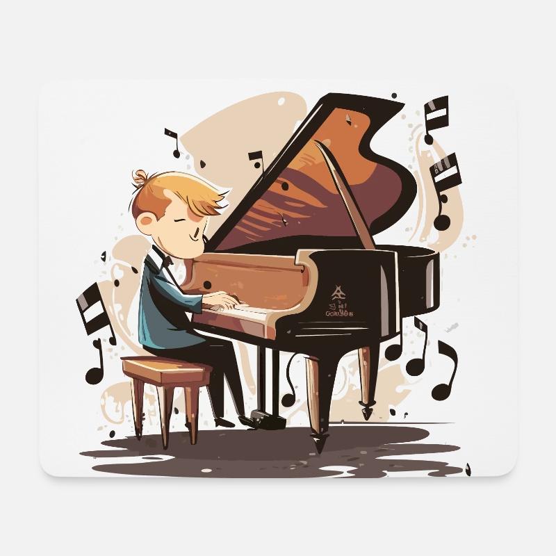 Piano Peczz: Eine skurrile Melodie - Mousepad (Querformat) - Weiß