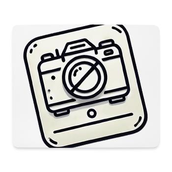 No Camera Allowed Icon Design - Mouse Pad (horizontal) - white - Front