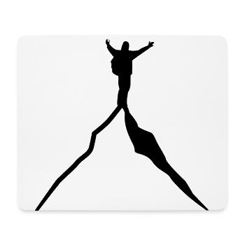 Bergsteiger - Mousepad (Querformat) - Weiß - Vorne
