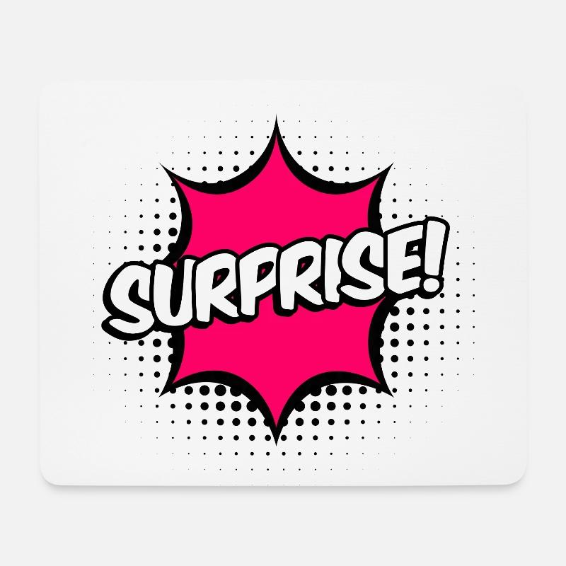 ÜBERRASCHUNG! - Mousepad (Querformat) - Weiß