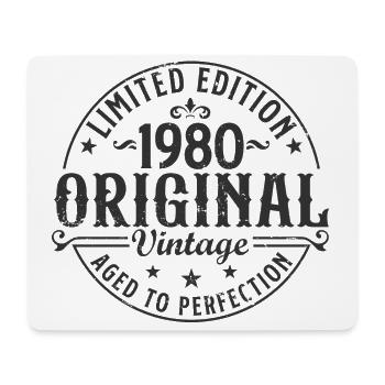 Vintage 1980 Vintage Born Anniversaire Rétro - Tapis de souris (format paysage) - blanc - Devant