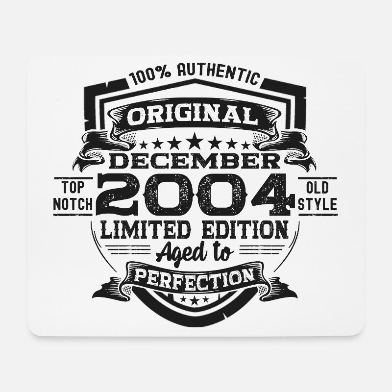 Original Dezember 2004 18. Geburtstag Geschenk - Mousepad (Querformat) - Weiß