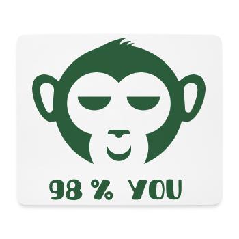 Affe 98% you 1-1 - Mousepad (Querformat) - Weiß - Vorne