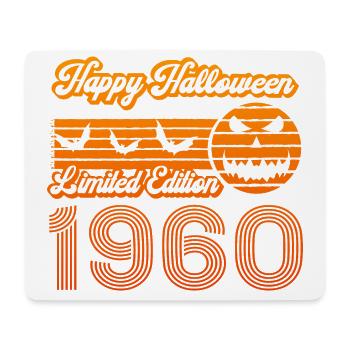 Pumpkin Halloween Birthday Year 1960 Vintage - Mouse Pad (horizontal) - white - Front