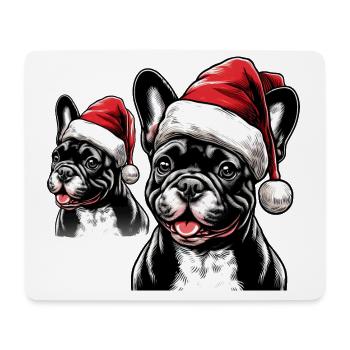 French Bulldog Santa Claus Gifts - Mouse Pad (horizontal) - white - Front