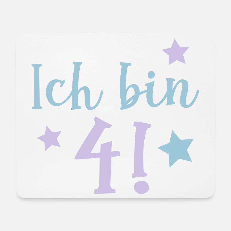 ich bin 4! - Mousepad (Querformat) - Weiß