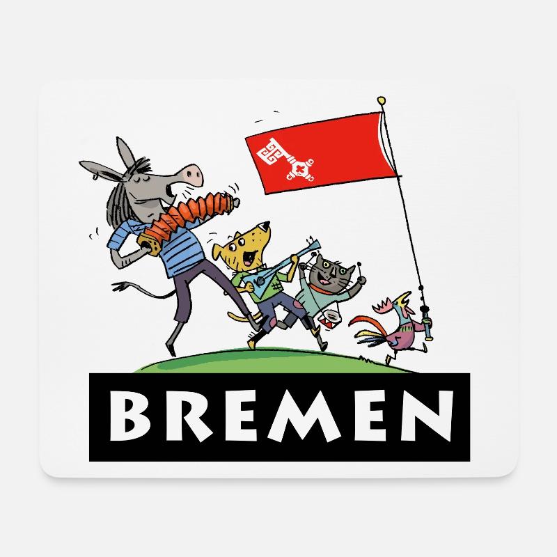 Bremen Stadt Musikanten  - Mousepad (Querformat) - Weiß