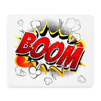Boom Comic Grafik - Mousepad (Querformat) - Weiß - Vorne