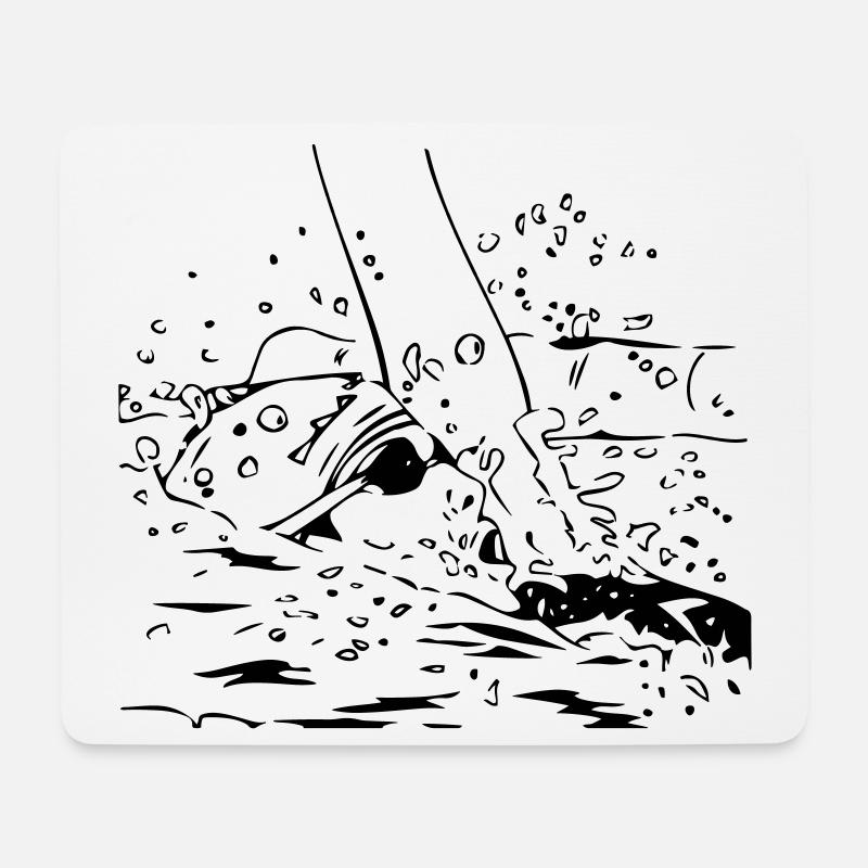 Schwimmerin - Mousepad (Querformat) - Weiß