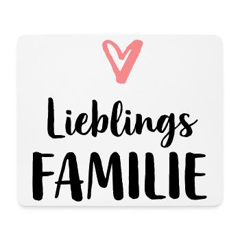Familie Lieblingsfamilie Liebe Herz Geschenk - Mousepad (Querformat) - Weiß - Vorne