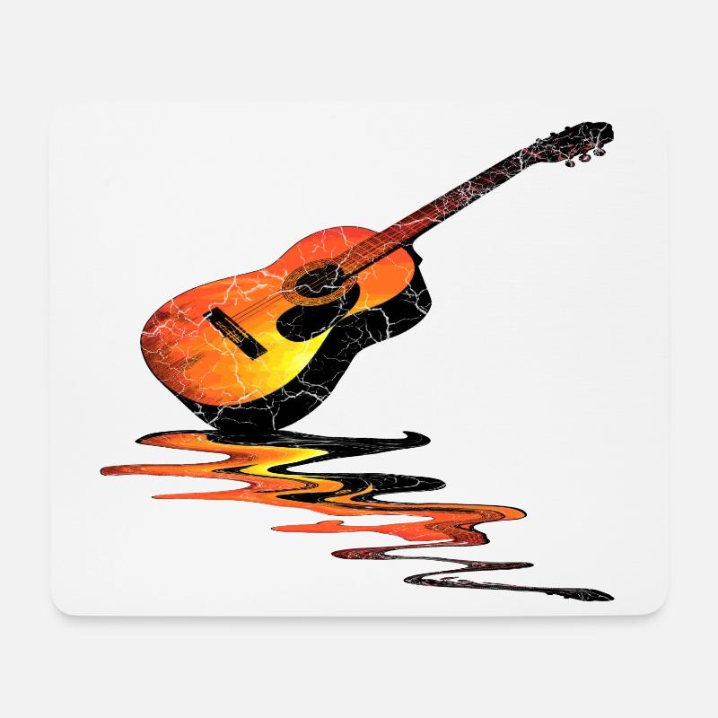 gitarre musiker gitarrist - Mousepad (Querformat) - Weiß