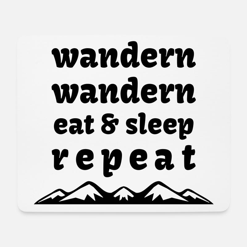 wandern repeat - Mousepad (Querformat) - Weiß