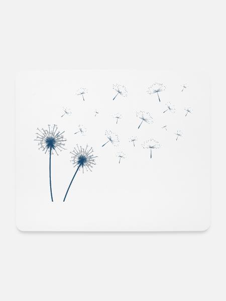 Dandelion in blue - Mousepad (Querformat) - Weiß