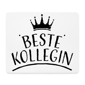 Krone beste kollegin schwarz Tshirt design - Mousepad (Querformat) - Weiß - Vorne