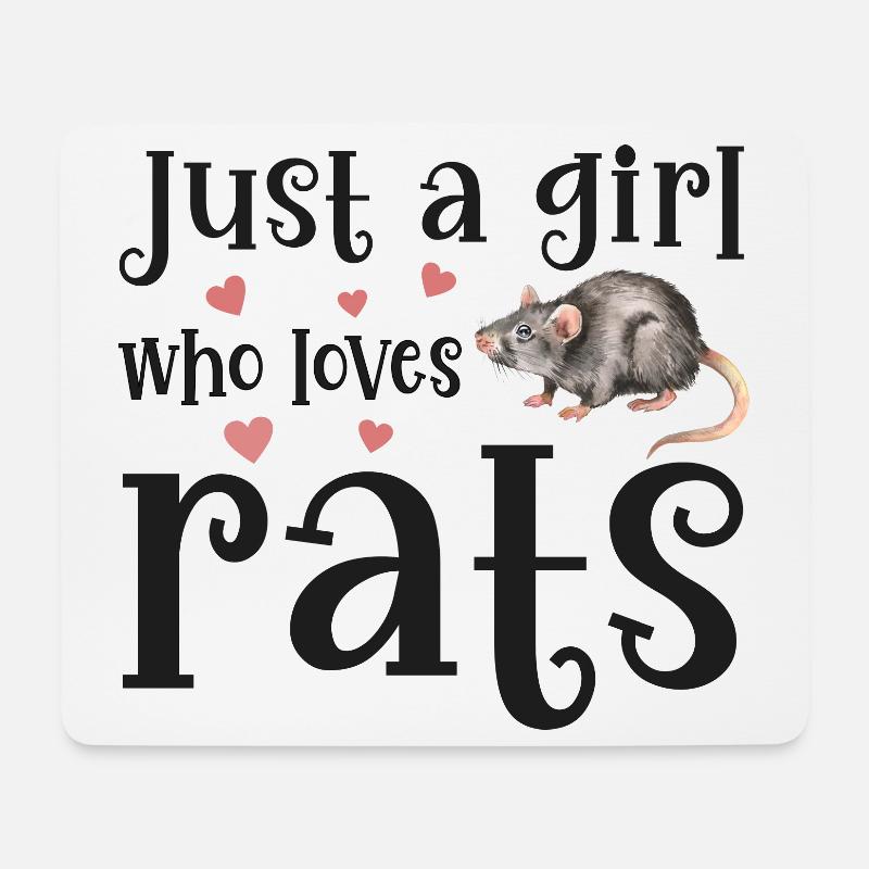 Ratte Ratten - Mousepad (Querformat) - Weiß