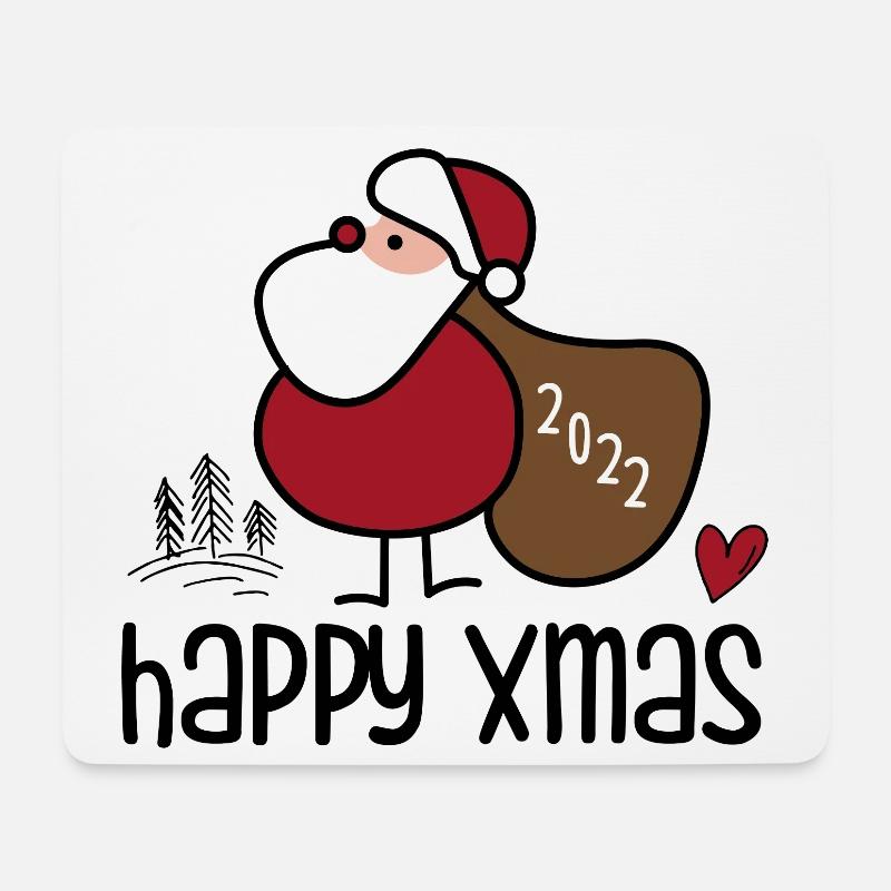 Festlicher Weihnachts-Santa - Mousepad (Querformat) - Weiß