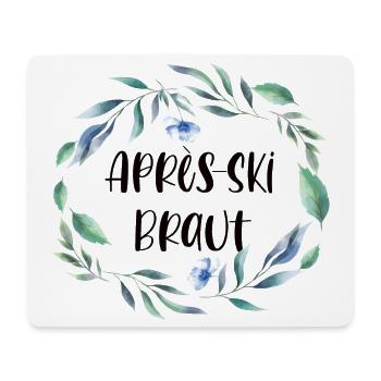 Junggesellenabschied Après Ski Braut Geschenk - Mousepad (Querformat) - Weiß - Vorne