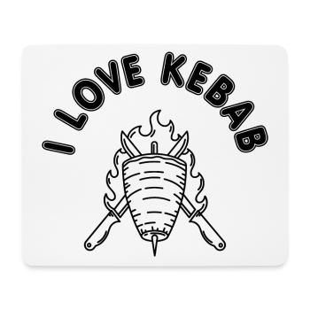 I love Kebab - Mousepad (Querformat) - Weiß - Vorne