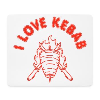 I love Kebab - Mousepad (Querformat) - Weiß - Vorne