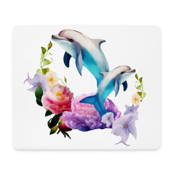 Delfine Die entzückendsten Kreaturen des Meeres - Mousepad (Querformat) - Weiß - Vorne