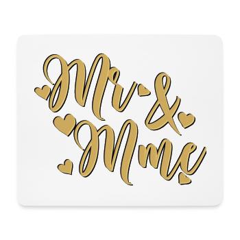 Mr & Mme Doré Coeur - Tapis de souris (format paysage) - blanc - Devant