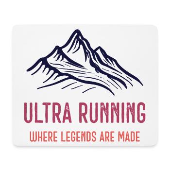 Ultra Running - Wo Legenden entstehen - Mousepad (Querformat) - Weiß - Vorne