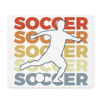 Footballeur - Tapis de souris (format paysage) - blanc - Devant