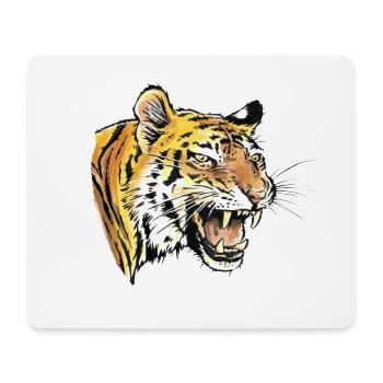 Tiger Portrait - Mouse Pad (horizontal) - white - Front