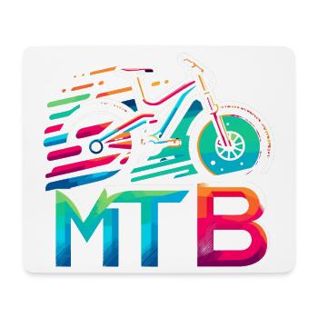 Vibrant MTB Bike Splash - Mouse Pad (horizontal) - white - Front