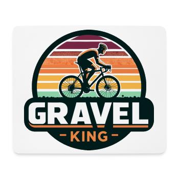 Gravel King Cyclisme Fanart Design - Tapis de souris (format paysage) - blanc - Devant