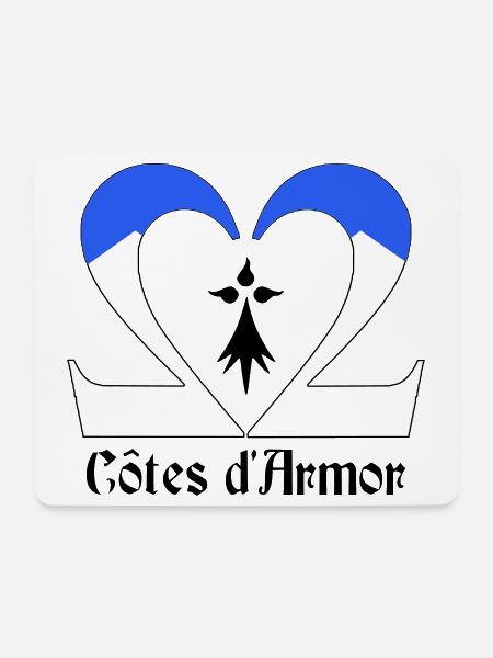 Côtes d'Armor - Mousepad (Querformat) - Weiß
