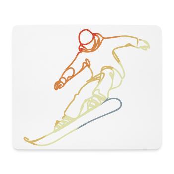 Snowboarder Sketch - Mouse Pad (horizontal) - white - Front