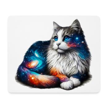 Katze - Mousepad (Querformat) - Weiß - Vorne