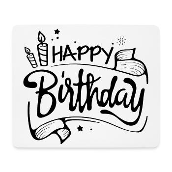 Bon anniversaire - Tapis de souris (format paysage) - blanc - Devant