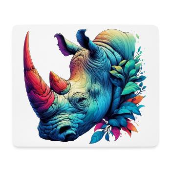Nashorn - Mousepad (Querformat) - Weiß - Vorne